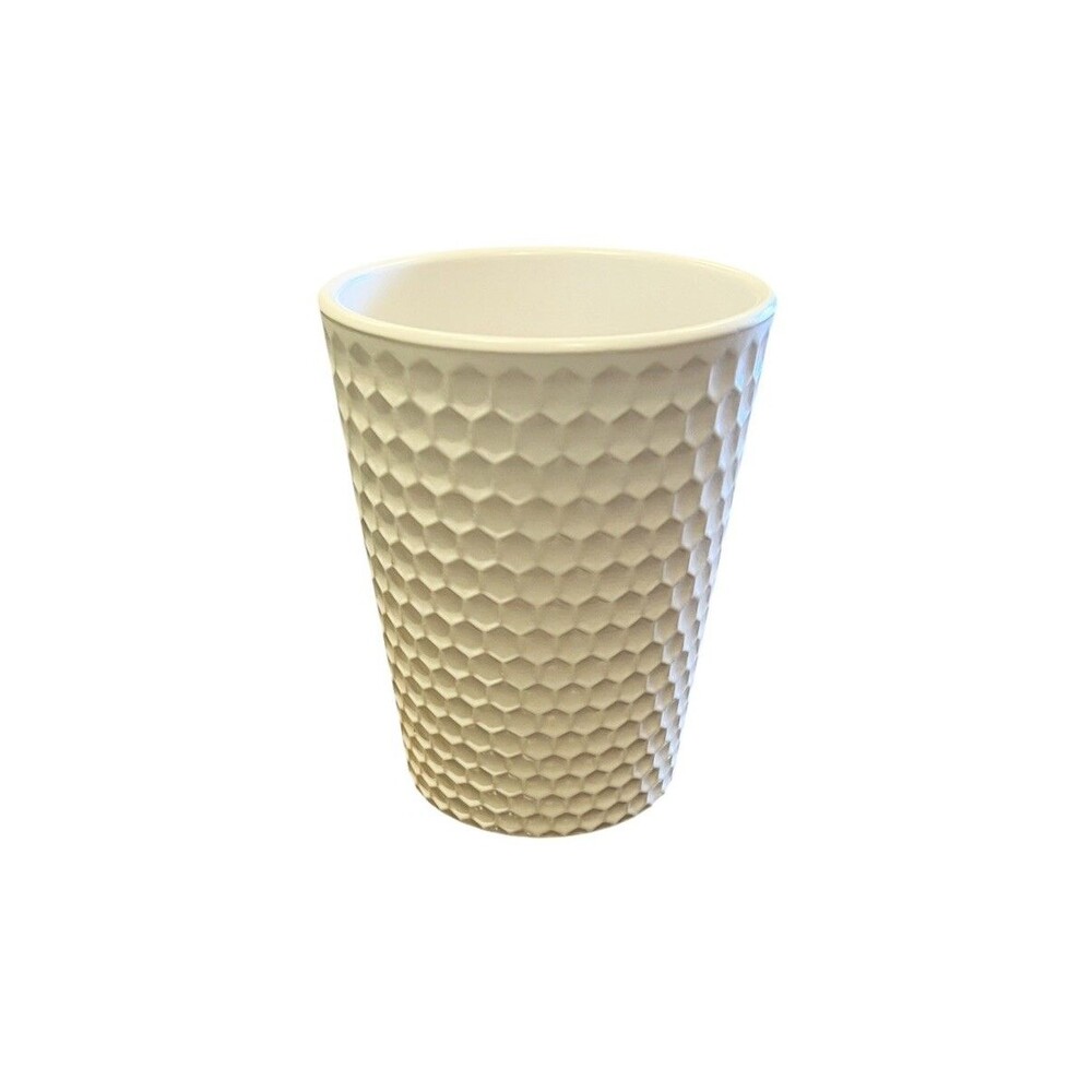 Honeycomb Ivory Planter Vase - Picture 9 of 10